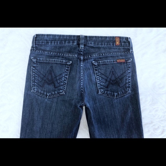 7 For All Mankind, ‘A’ Pocket Boot Cut Jeans Sz 27 - Picture 3 of 9